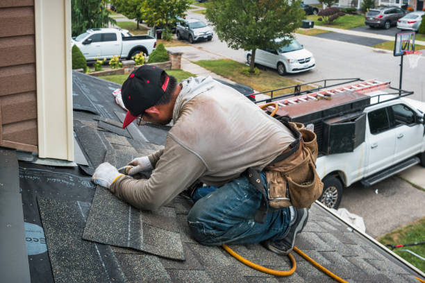 Professional Flat Roof Repair technician working in New Cumberland, WV